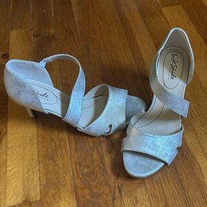Life Strides Silver Mega Sandal, NWT